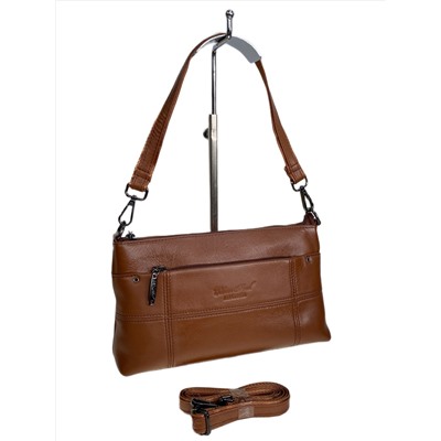 Женская сумка из натуральной кожи, цвет  рыжий