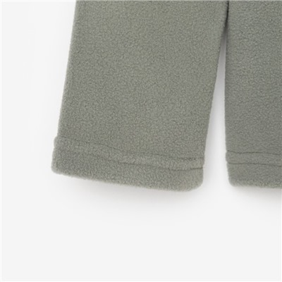 Джемпер детский флисовый MINAKU, зелёно-серый, размер 116-122 см