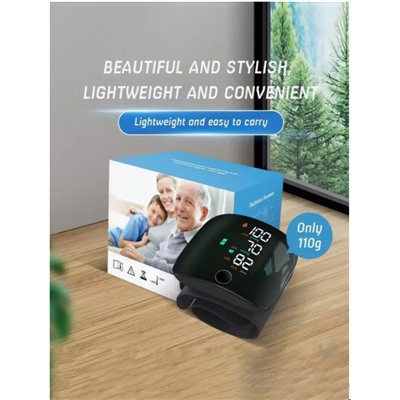 Тонометр с сенсорным экраном и трехцветным дисплеем для измерения на запястье с памятью на двух пользователей