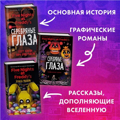 384425 Эксмо "Комплект из 2-х книг с плакатом. Ужасы Фазбера ("1:35 ночи" + "Подойди ближе")"