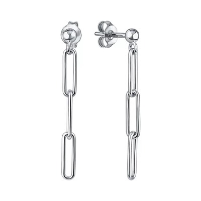 Серьги из серебра без вставки, Л-11925