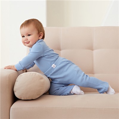 Брюки (клеш) для девочки MINAKU, рост 74-80 см, пыльно-голубые