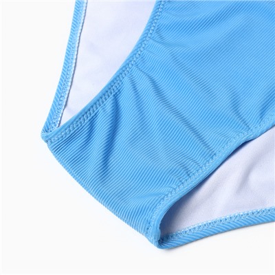 Купальник раздельный бельевой на завязках женский, голубой, размер 58