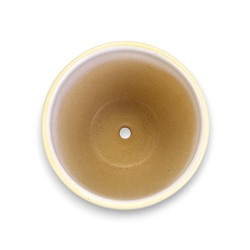 Горшок для цветов «Тропики », 1 л, d=15 см, h=13 см, с поддоном, керамика, белый