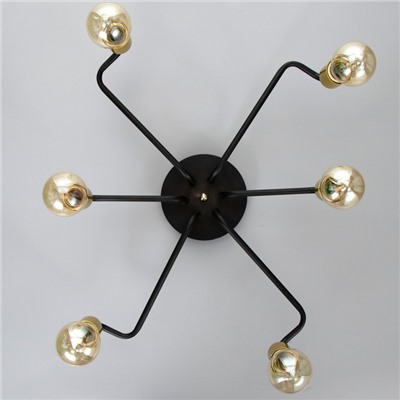 Люстра 2721/6 E27 40 Вт черно-золотой 60×60×30 см