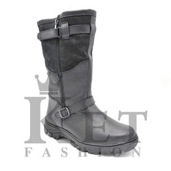 Монголки высокие черные замок, литая подошва