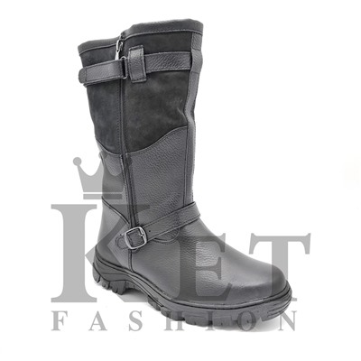 Монголки высокие черные замок, литая подошва