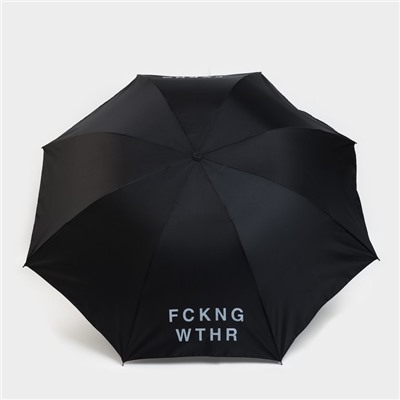 Зонт женский механический FCKNG WTHR, 8 спиц, d=95, чёрный