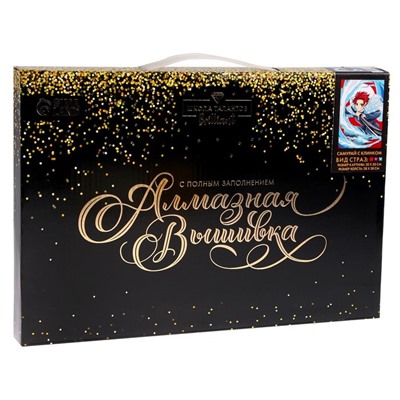 Алмазная мозаика с полным заполнением на холсте «Самурай с клинком»‎, 20×30 см