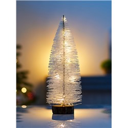 Фигура светодиодная «Ёлка белоснежная» 30 см, 20 LED, от батареек AG13×3, свечение тёплое белое