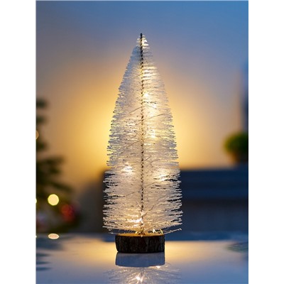 Фигура светодиодная «Ёлка белоснежная» 30 см, 20 LED, от батареек AG13×3, свечение тёплое белое