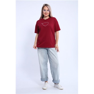 Футболка женская ФЖ0062А (Бордовый)