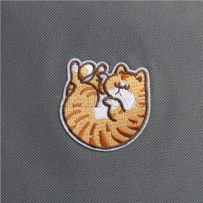 Рюкзак "Можно не надо коты" подростковый 40x29x17 см (14 л) 250 г, 1 отделение на молнии, 1 передний карман, вышивка, серый