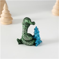 Фигурка полистоун «Зелёная змейка», 5×3×5 см, МИКС