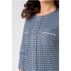 Платье АДРИАНА (Синий клетка)