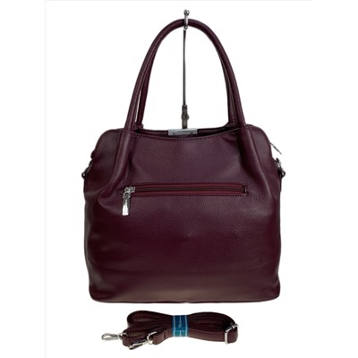 Женская сумка из искусственной кожи и натуральной замши, цвет бордовый