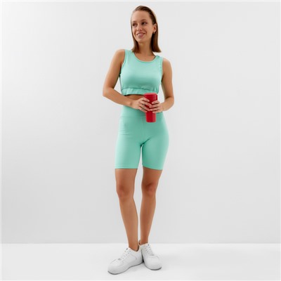 Топ спортивный женский MINAKU, светло-зелёный, размер 44