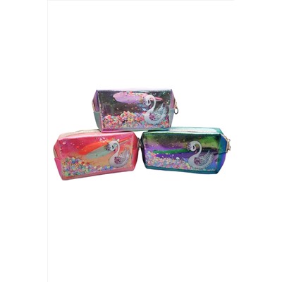 Sunflower Косметичка женская тубус с пайетками, лебедь KRISTALLER, 1135721