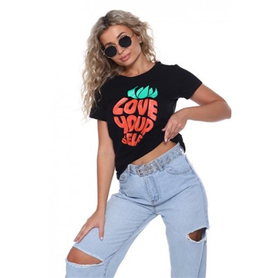 Футболка женская ФЖ047 (Черный)