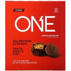 One Brands, ONE Bar, Peanut Butter Cup, 12 Bars, 2.12 oz (60 g) Each
