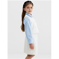 Жилетка для девочки, MINAKU :Party Dress, белая, рост 128 см