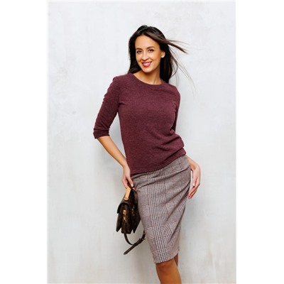 Джемпер трикотажный 333 (Темно-бордовый)