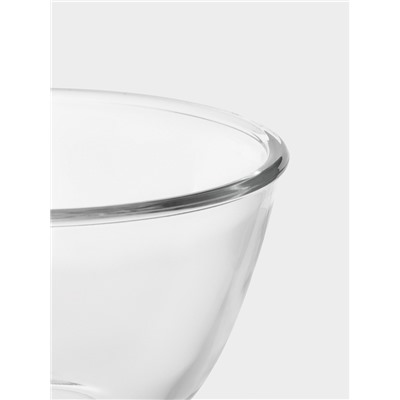 Салатник Доляна Simple, 750 мл, 15×8 см, стекло, прозрачный