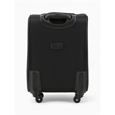 Чемодан на колёсах Royalbag маленький 46 л (S), на молнии, с увеличением, кодовый замок, 4 колеса, чёрный