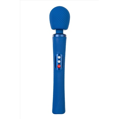 Синий вибромассажер Vim Vibrating Wand - 31,3 см.