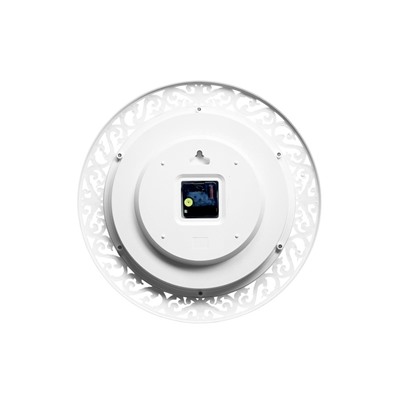 Часы настенные классические, бесшумные, плавный ход, d=39.5 см, белые, от батарейки 1×АА