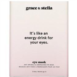 Grace & Stella, энергетическая маска для кожи вокруг глаз против морщин, 12 пар
