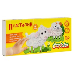 Пластилин   6цв 90гр.  ПКМ06 Каляка-Маляка