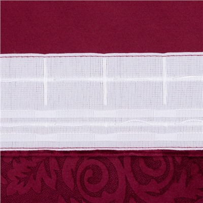 Штора портьерная «Этель», 145×270 см, валенсия вишнёвый