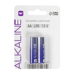 Батарейка алкалиновая Windigo, AA, LR6, блистер, 2 штуки