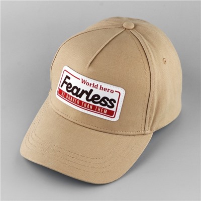 Кепка Fearless, бежевая, р-р 56
