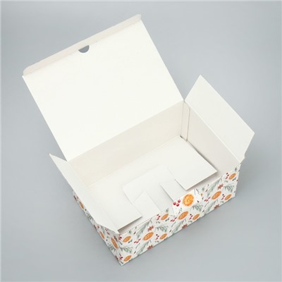 Коробка подарочная новогодняя складная «Счастья в Новом году», 22×15×10 см