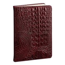 Ежедневник A5, 136л. "Croco Style" бордовый