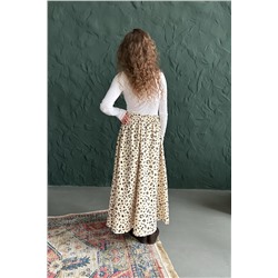 Юбка женская  NATURE087/02/Бежевый, коричневый