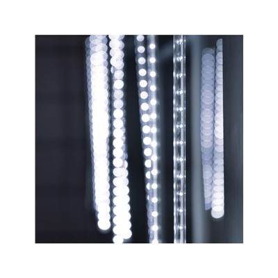 Гирлянда «Сосульки» 3×0.5 м, IP44, прозрачная нить, 288 LED, свечение белое с эффектом стекания, 12 В