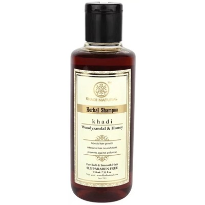 Khadi Natural Шампунь "Сандал и Мед" без СЛС 210 мл