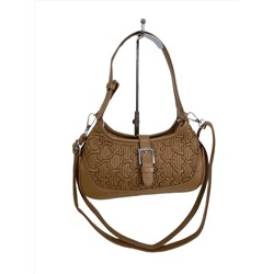 Женская сумка из искусственной кожи, цвет коричневый