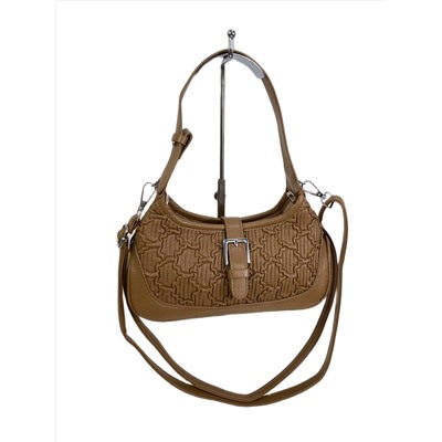 Женская сумка из искусственной кожи, цвет коричневый