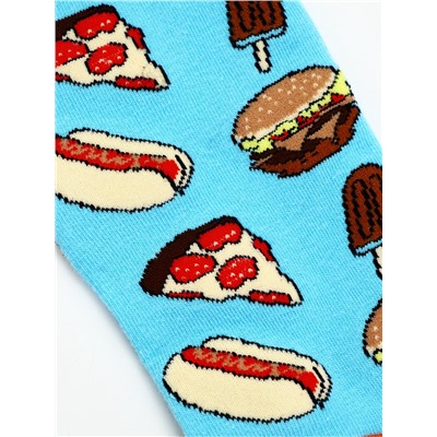 Подарочный набор: гель для душа пиво 250 мл и носки с пиццей