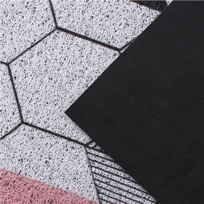 Коврик придверный Доляна «Соты», грязезащитный, вырезной, 80×120 см