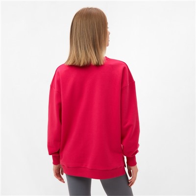 Свитшот женский MINAKU: SPORTY & STYLISH, фуксия, размер 48