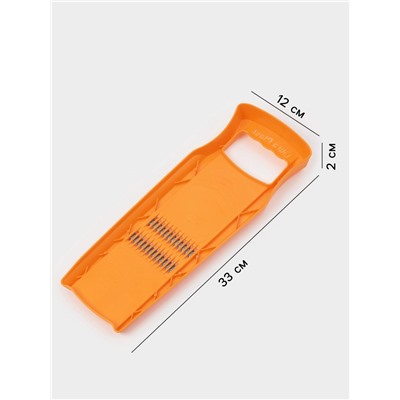 Тёрка для корейской моркови Libra Plast, 33×12 см, с широкой ручкой, оранжевая