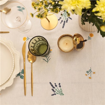 Скатерть «Этель. Полевые цветочки», 146×180±2 см, рогожка 176 г/м², 100% хлопок