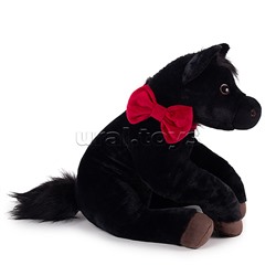 Мягкая игрушка "Лошадка Марго" черный, 81 см.