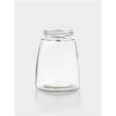 Сахарница, 200 мл, 6.5×16.5 см, с дозатором, стекло, прозрачная, чёрная