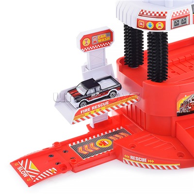 Парковка "Автомойка" в коробке (красный)